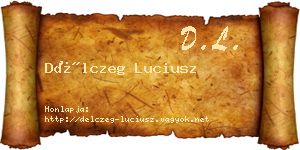 Délczeg Luciusz névjegykártya